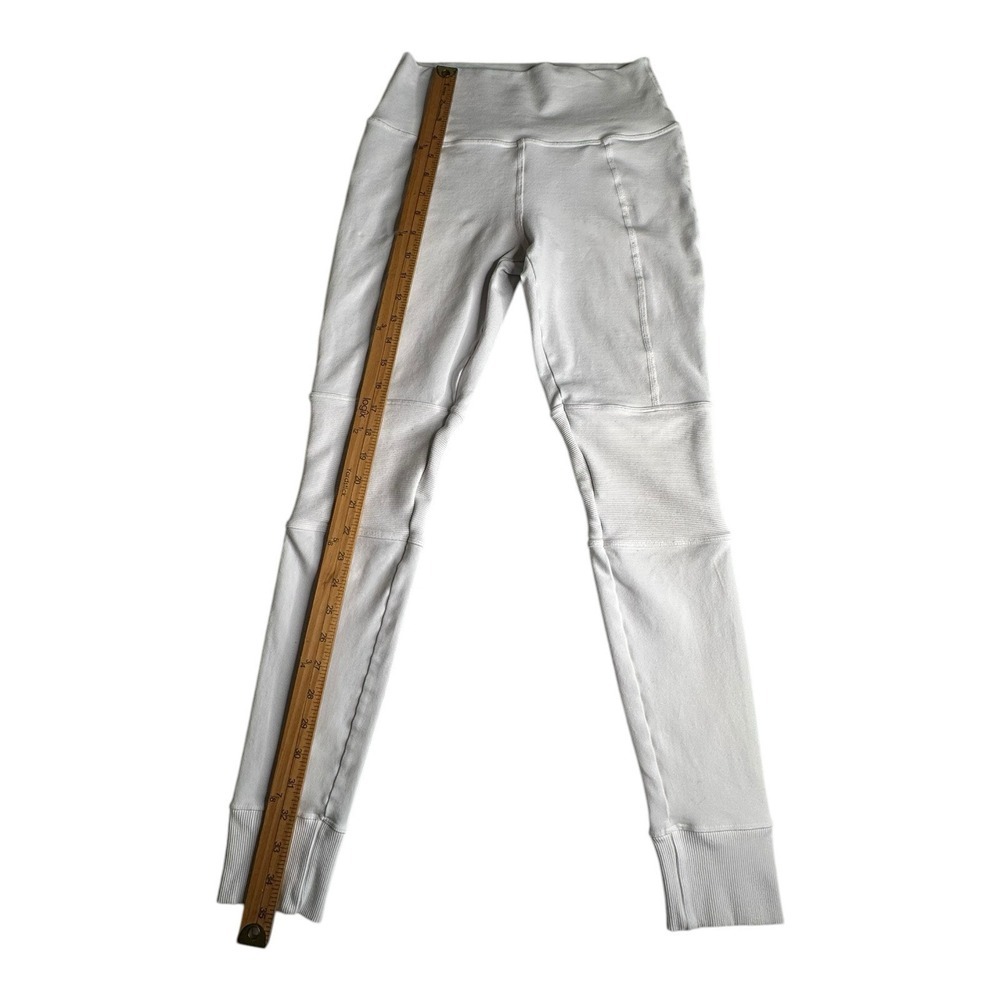 ALO Yoga Leggings Womens Small Light Gray Waistband‎ Airbrush Mid Rise Yoga - Picture 7 of 16